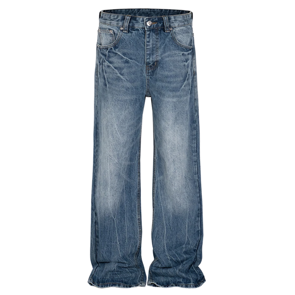 Faded Bootcut Stacked Denim Jeans